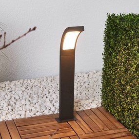 Lucande Lampione a LED Juvia in alluminio grigio grafite