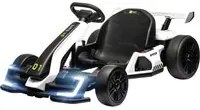 Go Kart a Pedali per Bambini 24V con Seggiolino Regolabile Bianco