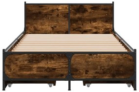 Giroletto con cassetti rovere fumo 75x190 cm legno multistrato