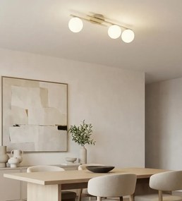 Lampada da soffitto KAIRO 3 3xE14 in Acciaio - Mokka