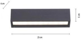 Paul Neuhaus 9675-13 - LED Applique da esterno ROBERT 2xLED/9W/230V IP65