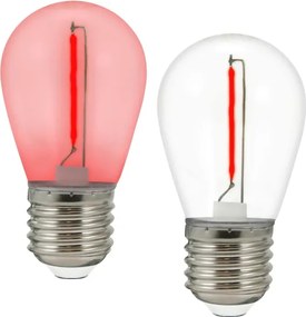 SET 2x Lampadina LED PARTY E27/0,3W/36V rosso