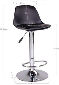 Set di 2 sgabelli girevoli da bar neri da 82 cm Trondheim - House Nordic