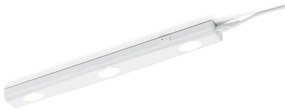 Lampada da parete a LED bianca (lunghezza 40 cm) Aragon - Trio