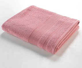 Asciugamano in spugna di cotone rosa 90x150 cm Tendresse - douceur d'intérieur