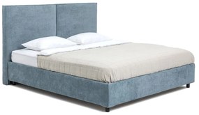 Letto matrimoniale imbottito blu con contenitore con rete inclusa 180x200 cm Myra Bold – Bonami Selection