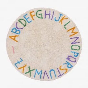 Tappeto rotondo in cotone (Ø104 cm) Letters Kids Ø104 cm & A - Sklum