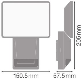 Ledvance - Riflettore LED da esterno con sensore FLOOD LED/15W/230V IP55