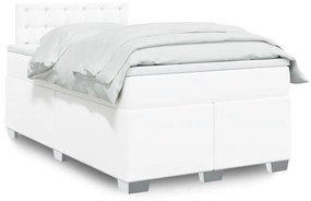 Giroletto A Molle Con Materasso Bianco 120x200 Cm İn Similpelle /