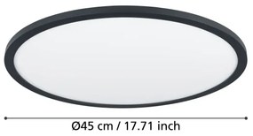 Eglo 900761-Plafoniera LED dimmerabile SARSINA-Z 33,5W/230V diametro 45 cm nero