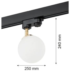 Argon 4307 - Faretto per sistema a binario BANG 1xG9/6W/230V ottone