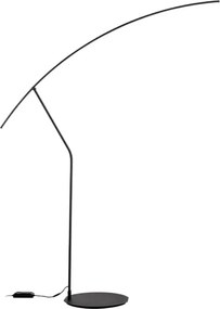 Piantana a LED 146x202 cm moderna in metallo Nero FOLAGA