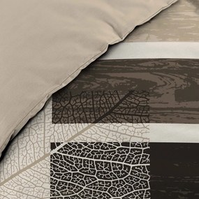 Set copripiumino e federa marrone in cotone per letto matrimoniale 200x200 cm So Natural – douceur d'intérieur