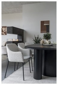 Sedia da pranzo bianca in imbottito con braccioli Melilla – House Nordic