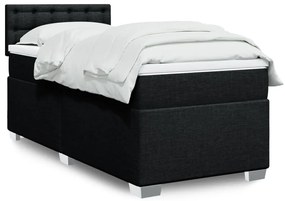 Giroletto A Molle Con Materasso Nero 90x200 Cm İn Tessuto /