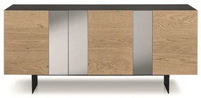Madia in legno 180 cm 3 ante Rovere con specchio 2 piedini - ROMEO