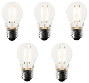 Set di 5 Lampada Smart E27 dimmerabile in Kelvin LED P45 4,5W 470 lm 1800-4000K