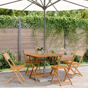 Set Da Pranzo Da Giardino 5 Pz Tortora Tessuto E Legno Massello /