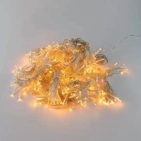 Tenda Natalizia LED 2x2m RITMO DI MUSICA Cavo TRASPARENTE IP44 Colore Bianco Caldo 2200 - 2300 °K