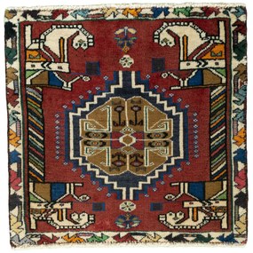 Shiraz Tappeto persiano 50x60 Rosso (Iran) Annodato A Mano