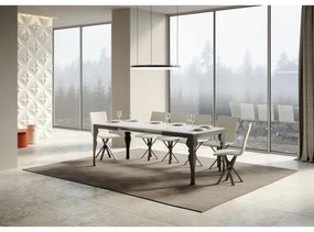 Tavolo Paxon Evolution piano Bianco Frassino 90x160 Allungato 264 telaio Antracite