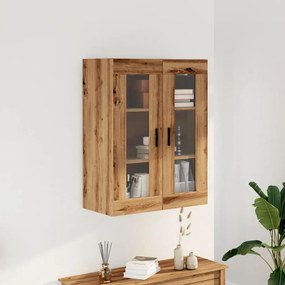 Mobile A Parete Rovere Artigianale 69,5x34x90 Cm /