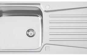 Lavello sopratop 1 vasca in inox argento RODI Evolution 105 L 99 x L 49 cm, reversibile