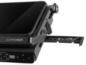 Concept ge3600 - Grill a contatto con sonda temperatura GLASS 2000W/230V nero