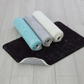 Tappetino doccia nero 40x60 cm in poliestere antiscivolo Nuvola