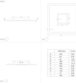 Eglo 900571 -LED RGBW Plafoniera dimmerabile BORDONARA LED/21,5W/230V + tc