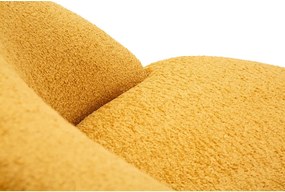 Poltrona color senape con rivestimento in bouclé Ginerva – Mauro Ferretti