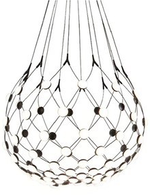 Luceplan - Mesh Lampada a Sospensione Ø80xH60 Phase 1m Black Luceplan