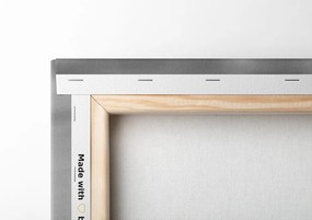 Stampa su tela – Casa sulla scogliera in bianco e nero
