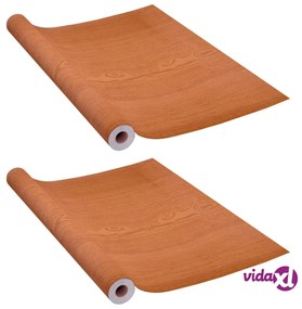 vidaXL Pellicole Autoadesive per Porte 2 pz Rovere Chiaro 210x90cm PVC