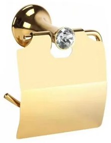 Trade Shop - Porta Rotolo Carta Igienica Muro Toilette Parete Dorato Oro Arredo Bagno Dgo-108