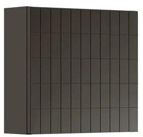 Pensile bagno Pixel laccato opaco grigio carbone, 1 anta apertura da sinistra P 17 x L 40 x H 40 cm