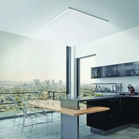 Plafoniera LED Slimline Ø 100 cm argento IP20 bianco naturale INSPIRE