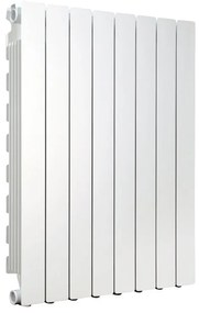 Radiatore acqua calda PRODIGE MODERN in alluminio 1 colonna, 8 elementi, interasse 800 mm, bianco