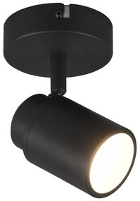 Faretto in metallo nero opaco 10x9 cm Angelo - Trio