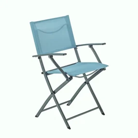 Set tavolo e sedie Stell NATERIAL in acciaio blu per 2 persone