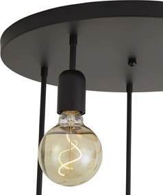 Plafoniera moderna nera 5 luci - Facil