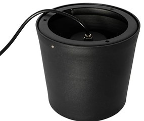 Faretto da giardino moderno nero rotondo IP65 AR111 - Lennard