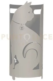 Porta ombrelli da ingresso originale gatto fango in ferro 23x55cmh