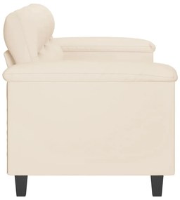 Divano a 3 posti beige 180 cm in tessuto microfibra