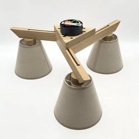 Brilagi - LED  Lampadario a plafone ANTHONY 3xE14/40W/230V quercia/beige