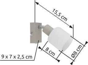 Globo 54114-1 - Applique da parete direzionabile TRENT 1xE14/25W/230V