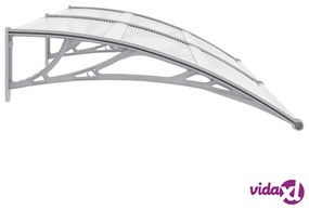 vidaXL Pensilina per Porta Grigia e Trasparente 200x75 cm in PC