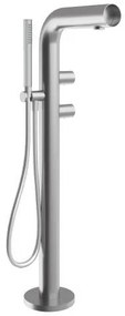 Treemme Watertube RWIT4A03IS01 miscelatore vasca a pavimento con doccetta senza parte incasso inox satinato