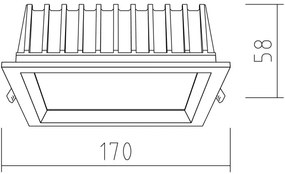 APLED - Lampada LED SQUARE WOODLINE LED/12W/230V 3000K 17x17 cm cenere legno solido