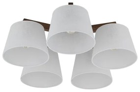 Brilagi - Plafoniera LATTE 5xE27/15W/230V pino/bianco